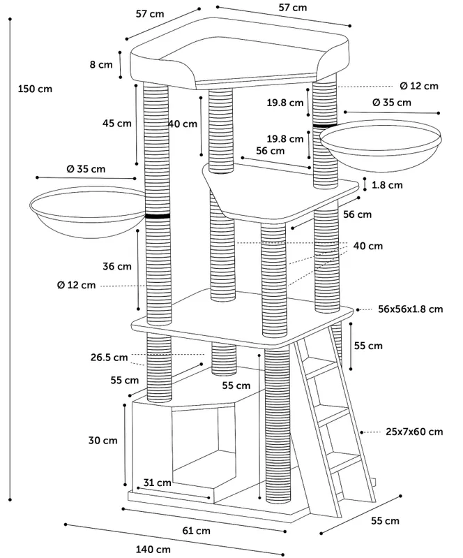 Klösmöbel Babel 150cm - 2