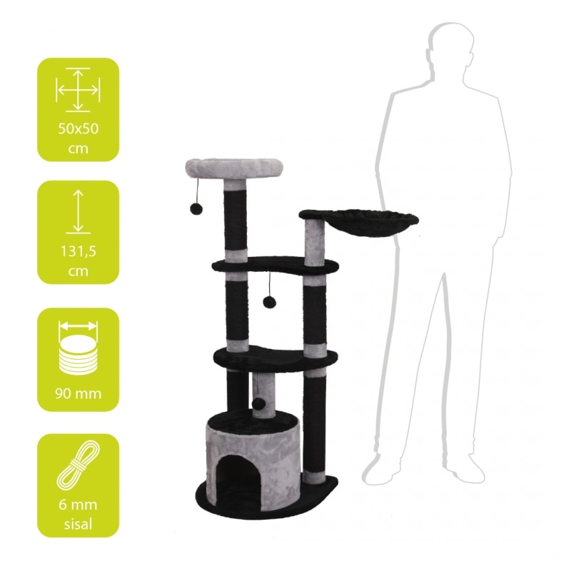 Klösmöbel Milton grå/svart 137cm - 2