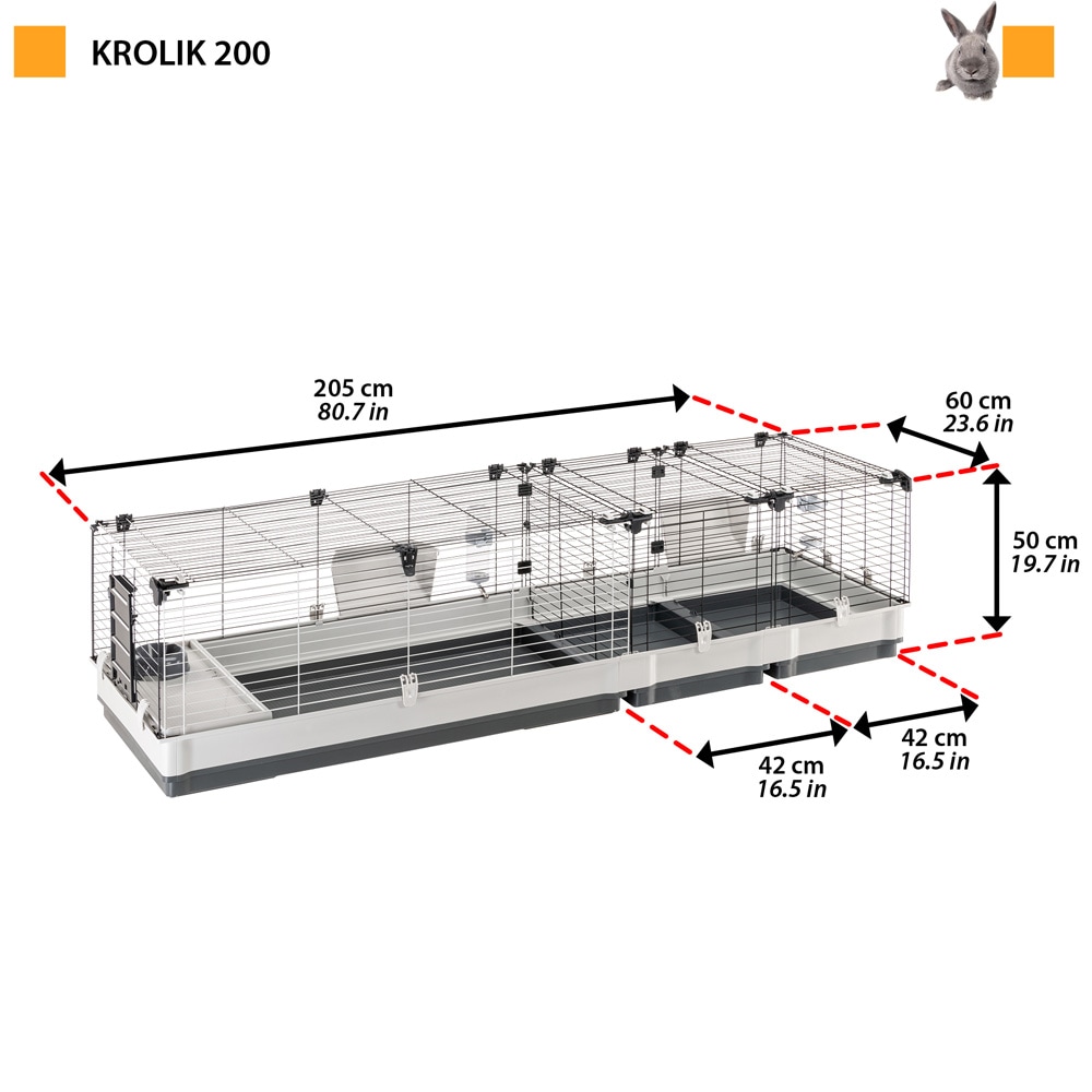 Kaninbur Krolik 205x60x50cm - 2