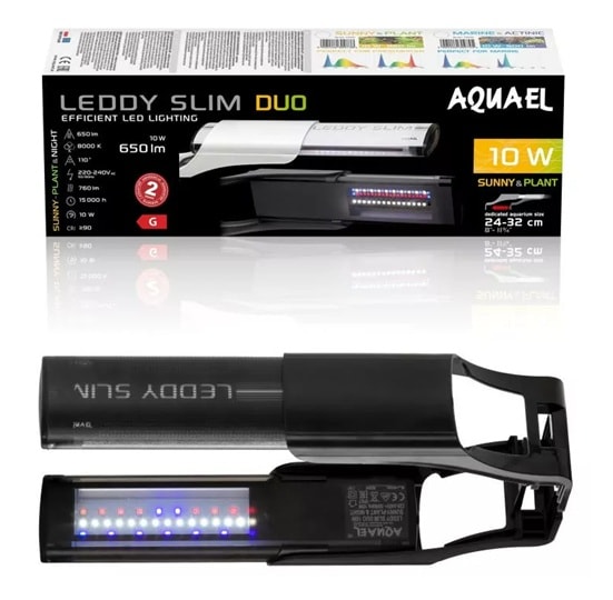 AquaEL LED-belysning Leddy Slim Duo Svart 10W 20-30cm