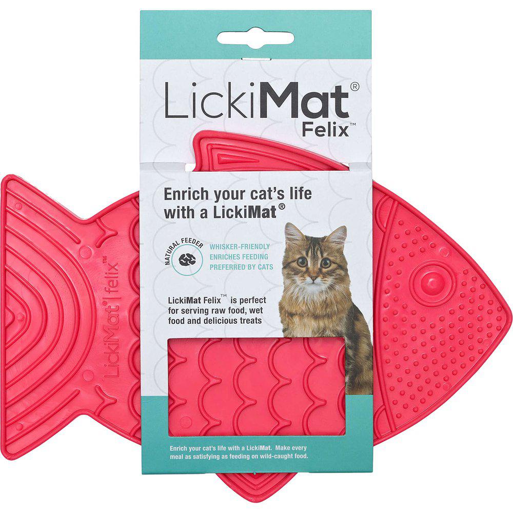 Lickimat Katt rosa 22x15cm