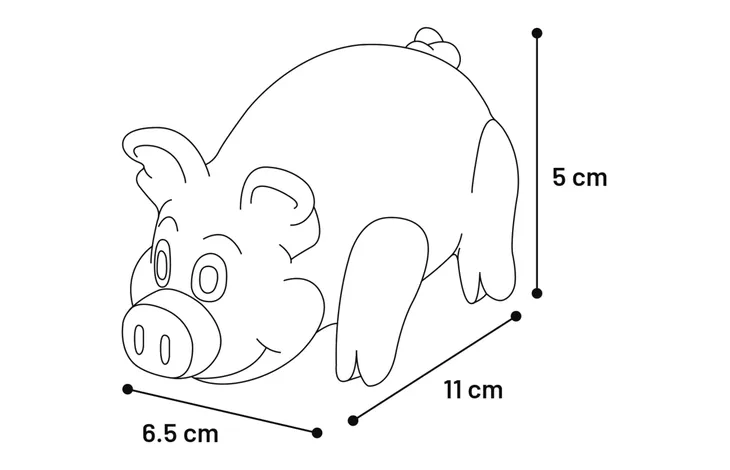 Latex Gris liten 11cm - 2