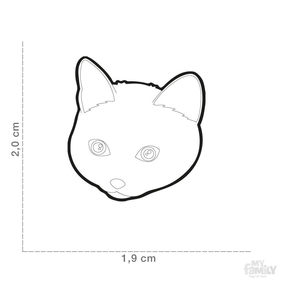 ID-bricka Katt Vit - 2