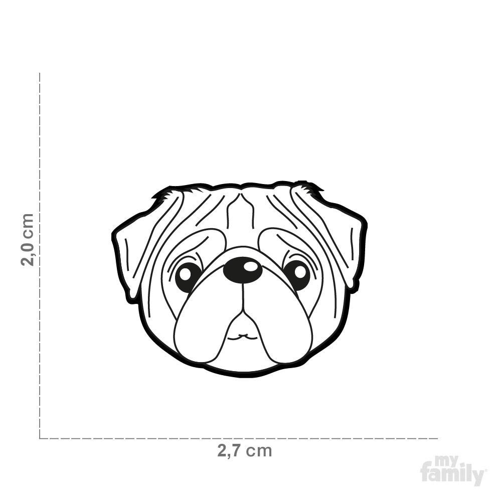 ID-bricka Mops Fawn - 2