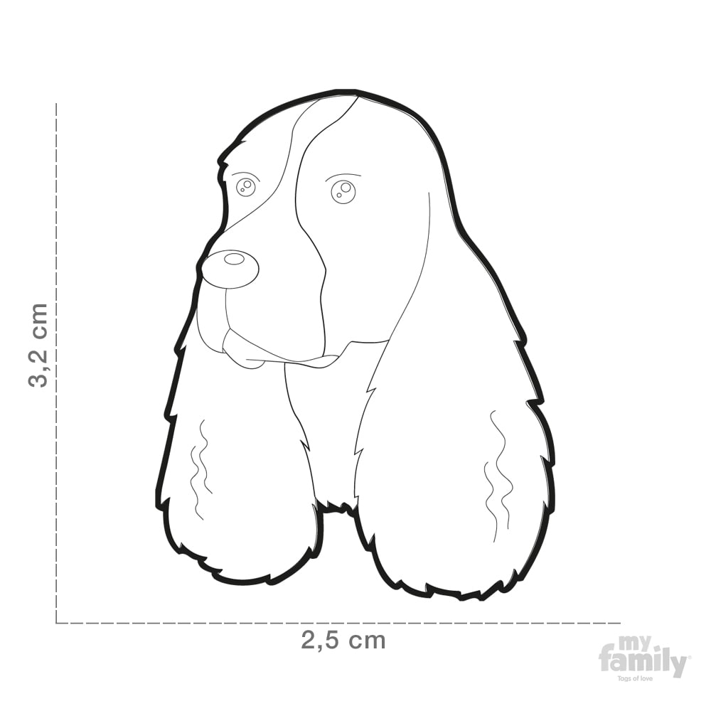 ID-bricka Springer Spaniel Svart/vit - 2