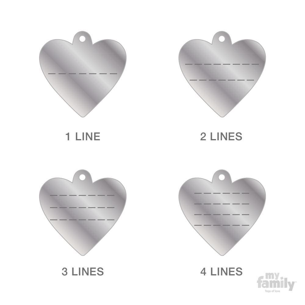 ID-bricka Basic Hjärta Lila Litet