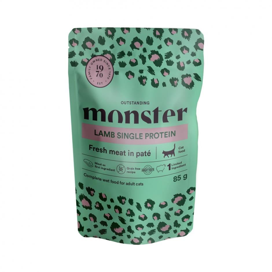 Monster Katt Våtfoder Lamm 85g