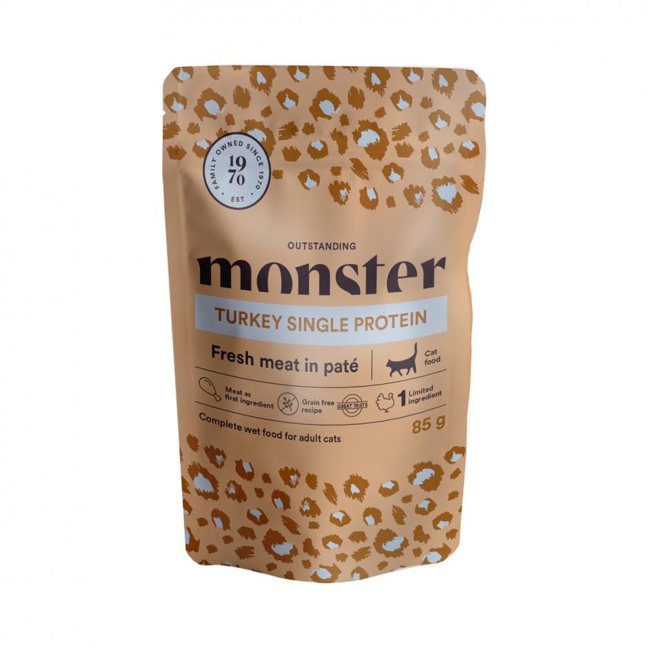 Monster Katt Våtfoder Kalkon 85g