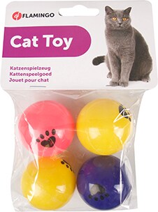 Kattleksak pingpongbollar 4-p