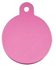ID-bricka liten rund rosa