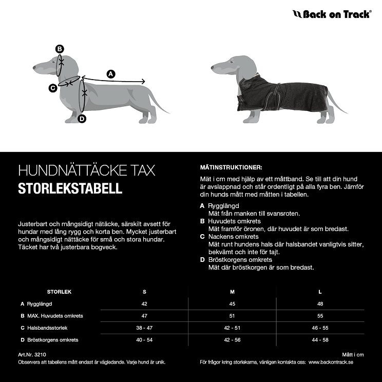 Back on Track Taxtäcke nät