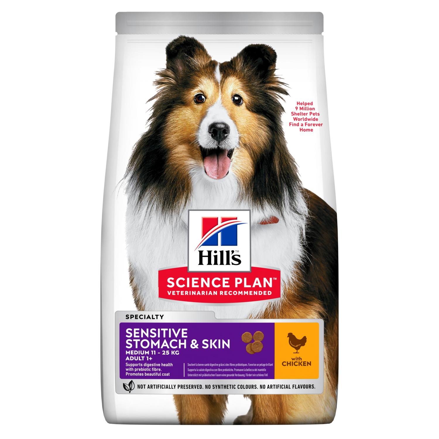 Hill's hund Sensitive stomach & skin medium 2,5kg