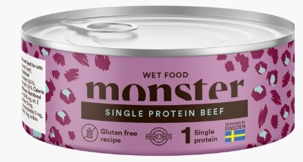 Monster Katt Våtfoder Beef 100g