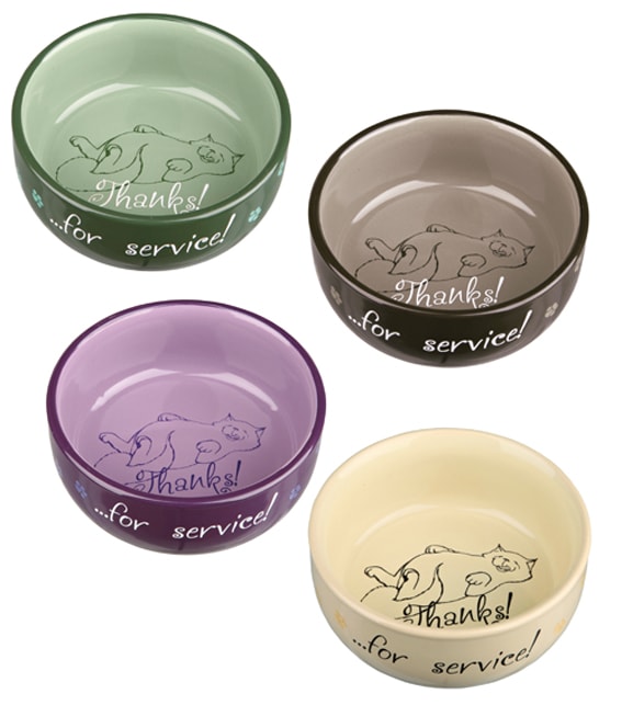 Keramikskål "Thanks for service" för kortnos, 0,3 l/ø 15 cm