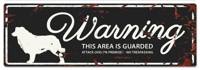 Varningsskylt Collie svart 40x13,5cm