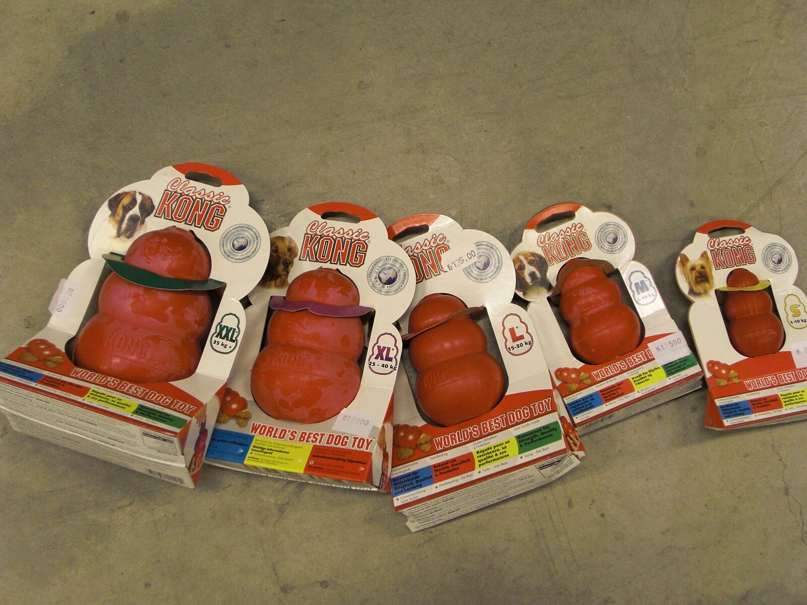 Kong Röd, 6 storlekar