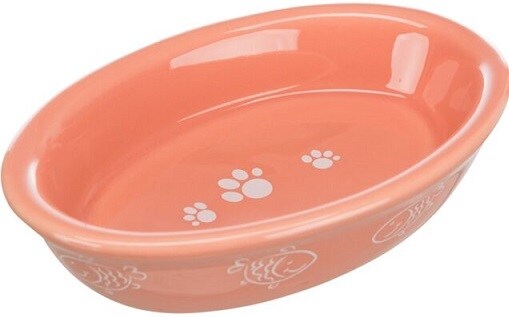 Matskål oval i keramik mixade färger