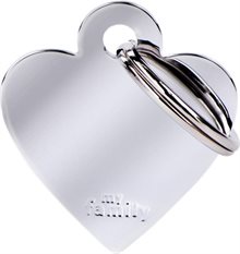 ID-bricka Basic Hjärta Silver Litet