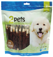 2pets Tuggpinnar m lamm 12cm 30-pack 