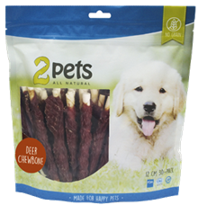 2pets tuggpinnar m hjort 12cm 30-pack