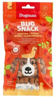 Dogman Bug Snack rose hip 80g