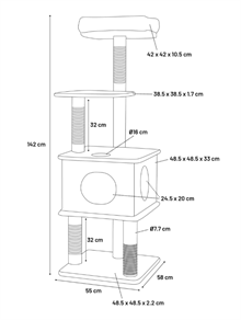 Klösmöbel Teor Grå 142cm