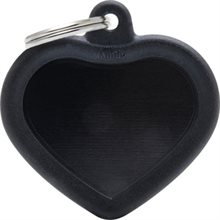 ID-bricka Hushtag Hjärta Svart Stor