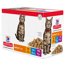 Hill's katt adult chicken, beef & ocean fish 12x85g