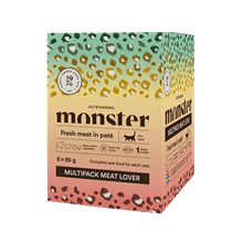 Monster Cat Adult Multipack Meat Lover 8x85g