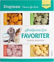 Smådjurens fyra favoriter 140 gram