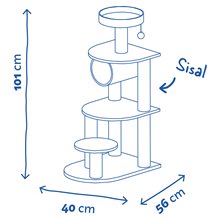 Klösmöbel Adrien 101cm svart/grå