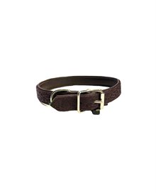 Jokke läderhalsband Violet & Choco