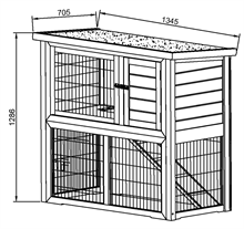 Utebur Ferie dubbel XL 135x70x129cm