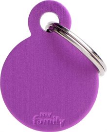 ID-bricka Basic Rund Lila Liten