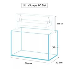 AquaEL Ultrascape 60 inkl bänk Snow Set