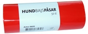 Bajspåse röd 50-pack utan handtag