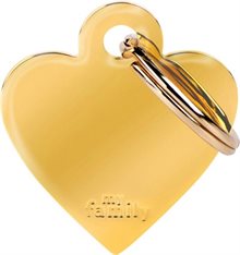 ID-bricka Basic Hjärta Guld Litet