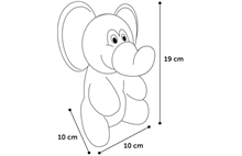 Henny Elephant Ljudlös 19cm