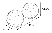 Gummihantel med bjällra 12cm