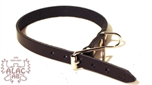 Läderhalsband svart 12mm/25-45cm