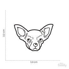 ID-bricka Chihuahua Svart