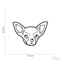 ID-bricka Chihuahua Brun