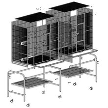 Fågelbur Rival dubbel 165x54x158cm