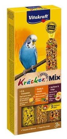 Kräcker undulat mix 3-pack Ägg/Honung/Aprikos